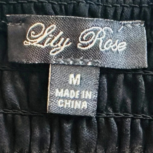 NWT Lily Rose Juniors Sleeveless Adjustable Strap Black Mini Dress Size Medium - Picture 12 of 14